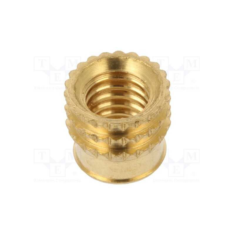 100 pcs x TAPPEX - 002M6 - Threaded insert, brass, M6, BN 37885, L: 7.7mm, MULTISERT®
