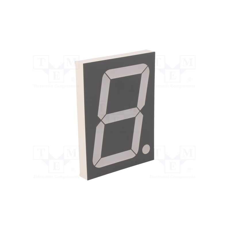 1 pcs x FORYARD - FYS-40011DUHR-21 - Display: LED, 7-segment, 101.6mm, 4', No.char: 1, red, 30÷60mcd
