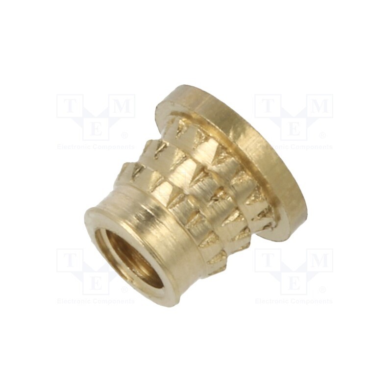 100 pcs x TAPPEX - 073M3 - Threaded insert, brass, M3, BN 37901, L: 4.1mm, MULTISERT®