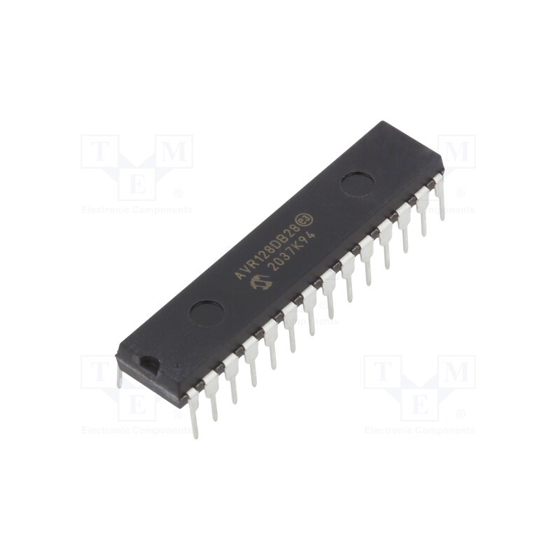 1 pcs x MICROCHIP TECHNOLOGY - AVR128DB28-I/SP - IC: AVR microcontroller, DIP28, 1.8÷5.5VDC, Cmp: 3, AVR128, AVR-DA