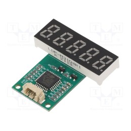 1 pcs x LUMEX - LDP-M3604RI-UR - Display: LED, 7-segment, 9.2mm, 0.36', No.char: 5, red, 12560ucd