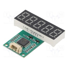 1 pcs x LUMEX - LDP-M3104RI-UR - Display: LED, 7-segment, 8mm, 0.32', No.char: 5, red, 6100ucd, 2÷2.6V