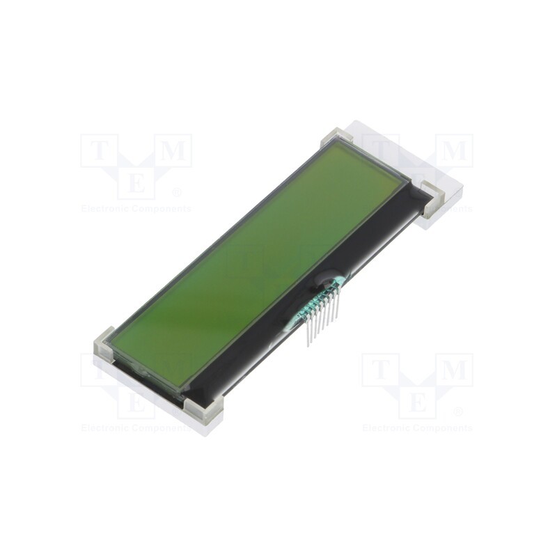 1 pcs x RAYSTAR OPTRONICS - RX2002A-YHW-TS - Display: LCD, alphanumeric, COG,STN Positive, 20x2, green, LED