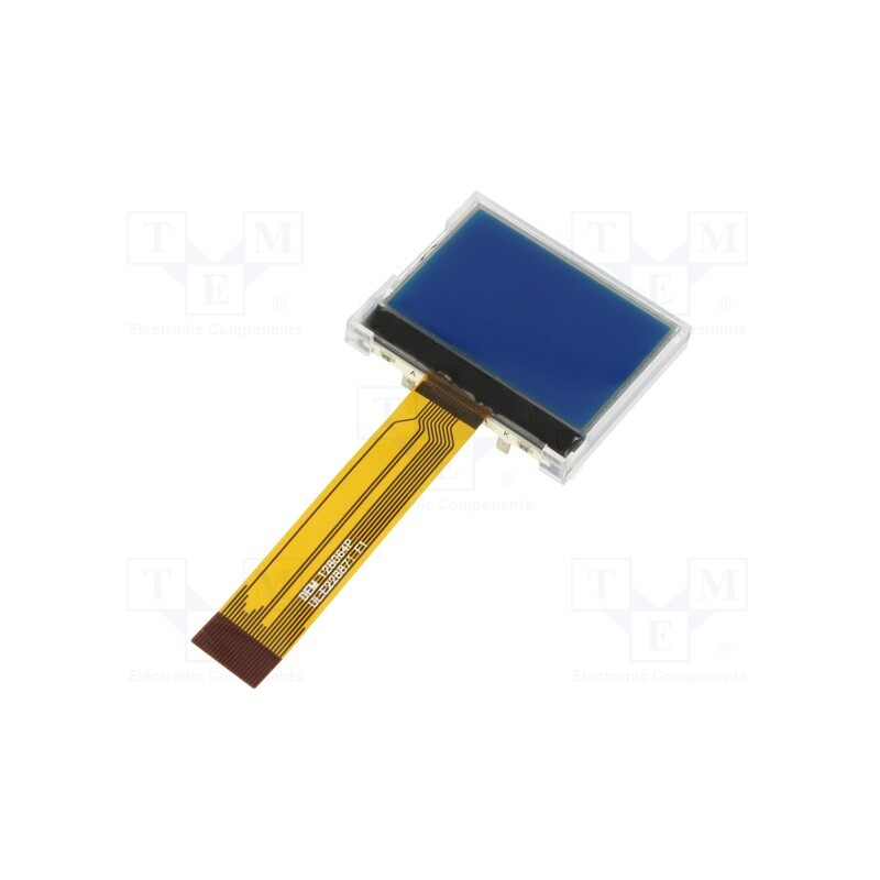 1 pcs x DISPLAY ELEKTRONIK - DEM 128064P SBH-PW-N - Display: LCD, graphical, 128x64, STN Negative, 37x30.3x7.1mm, 1.3'