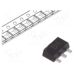 10 pcs x DIODES INCORPORATED - BCX5516TA - Transistor: NPN, bipolar, 60V, 1A, 1W, SOT89