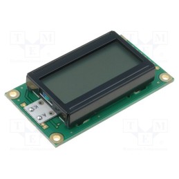 1 pcs x RAYSTAR OPTRONICS - RC0802A-FHY-CSV - Display: LCD, alphanumeric, FSTN Positive, 8x2, yellow, LED, PIN: 14