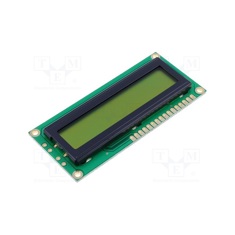 1 pcs x DISPLAY ELEKTRONIK - DEM 16101 SYH - Display: LCD, alphanumeric, STN Positive, 16x1, 80x36x5mm, PIN: 16
