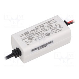1 pcs x MEAN WELL - APC-8E-700 - Power supply: switched-mode, LED, 7.7W, 6÷11VDC, 700mA, 180÷264VAC