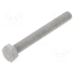 100 pcs x KRAFTBERG - M5X40/D933-A2 - Screw, M5x40, 0.8, Head: hexagonal, A2 stainless steel, DIN 933