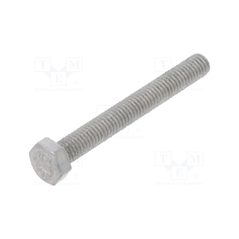 100 pcs x KRAFTBERG - M5X40/D933-A2 - Screw, M5x40, 0.8, Head: hexagonal, A2 stainless steel, DIN 933