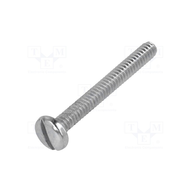 100 pcs x KEYSTONE - 9405 - Screw, UNC4-40x25.4, Head: cheese head, slotted, steel, zinc