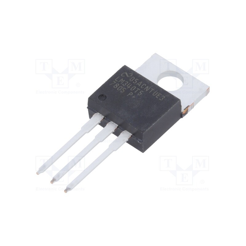 1 pcs x TEXAS INSTRUMENTS - LM7805CT/NOPB - IC: voltage regulator, linear,fixed, 5V, 1.5A, TO220-3, THT,