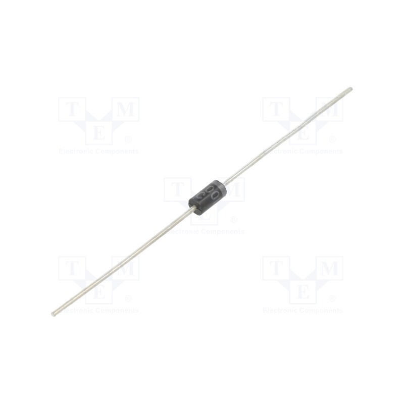 25 pcs x DC COMPONENTS - UF4001 - Diode: rectifying, THT, 50V, 1A, Ifsm: 30A, DO41, Ufmax: 1V, 50ns