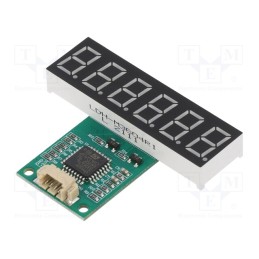 1 pcs x LUMEX - LDH-M3604RI-UR - Display: LED, 7-segment, 9.2mm, 0.36', No.char: 6, red, 7000ucd, 65mW