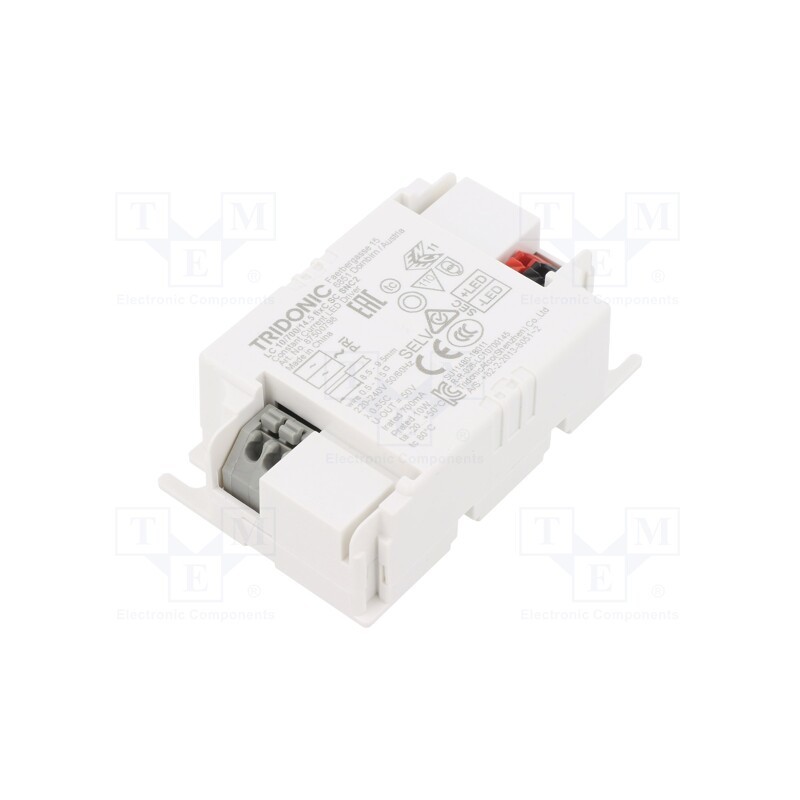 1 pcs x TRIDONIC - LC 10/700/14.5 FIXC SC SNC2 - Power supply: switched-mode, LED, 10W, 8÷14.5VDC, 700mA, -20÷50°C