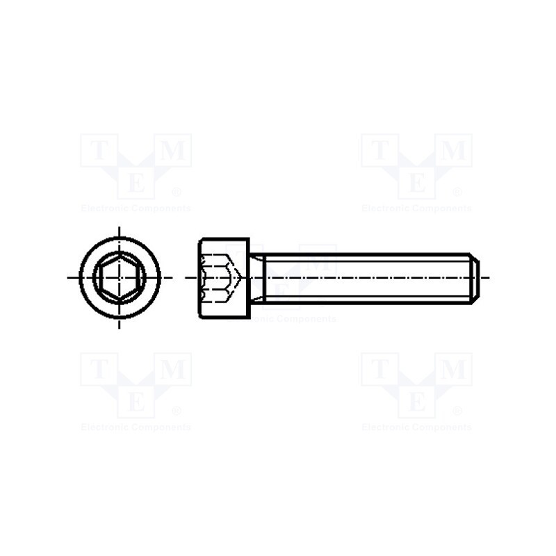 100 pcs x BOSSARD - 1233939 - Screw, M4x20, 0.7, Head: cheese head, hex key, HEX 3mm, DIN 912