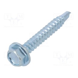 100 pcs x BOSSARD - 1476556 - Screw, for metal, with flange, 3.5x25, Head: hexagonal, 5.5mm, zinc