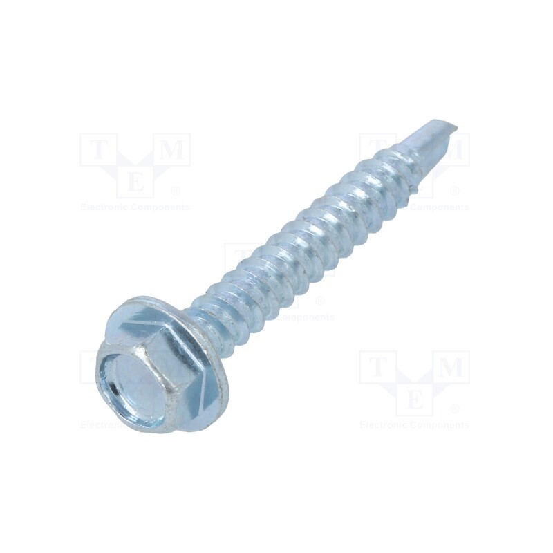 100 pcs x BOSSARD - 1476556 - Screw, for metal, with flange, 3.5x25, Head: hexagonal, 5.5mm, zinc
