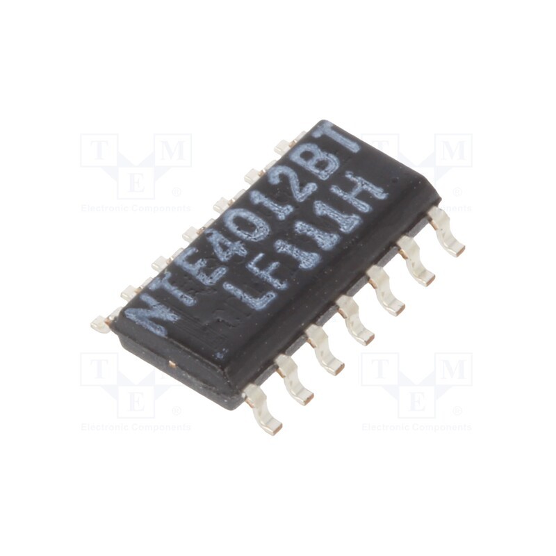 1 pcs x NTE Electronics - NTE4012BT - IC: digital, NAND, Ch: 2, IN: 4, CMOS, SMD, SO14, 3÷18VDC, -55÷125°C