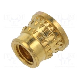 100 pcs x TAPPEX - 072M4 - Threaded insert, brass, M4, L: 5.6mm, Features: for plastic