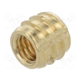 100 pcs x TAPPEX - 139M3 - Threaded insert, brass, M3, L: 4mm, TRISERT®