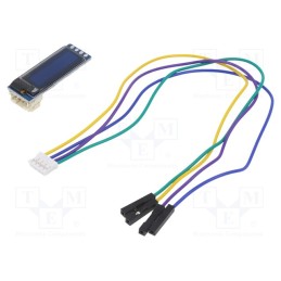 1 pcs x WAVESHARE - 14657 - Display: OLED, 0.91', 128x32, 36x12.5mm, white, PIN: 8, 3.3÷5VDC