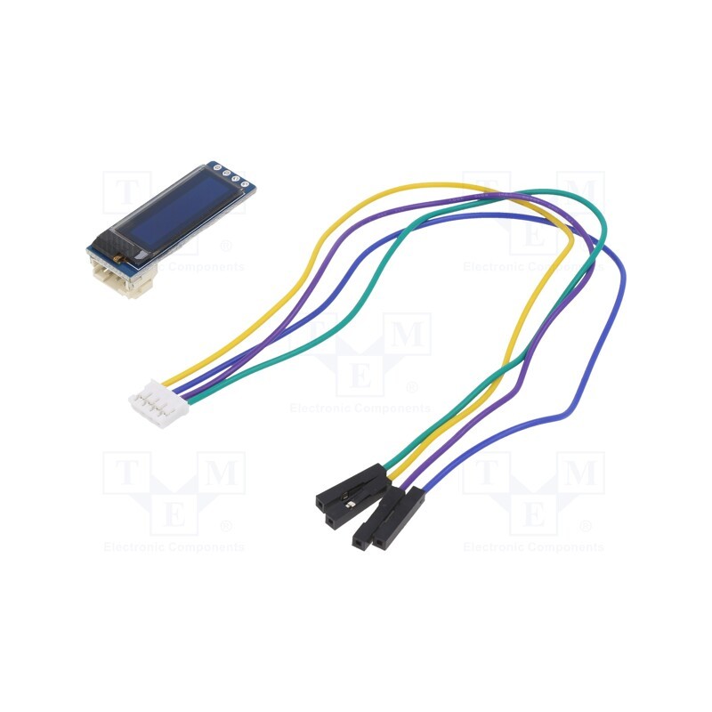 1 pcs x WAVESHARE - 14657 - Display: OLED, 0.91', 128x32, 36x12.5mm, white, PIN: 8, 3.3÷5VDC