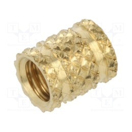 100 pcs x TAPPEX - 117M5 - Threaded insert, brass, M5, BN 37868, L: 7.82mm, HiMOULD®