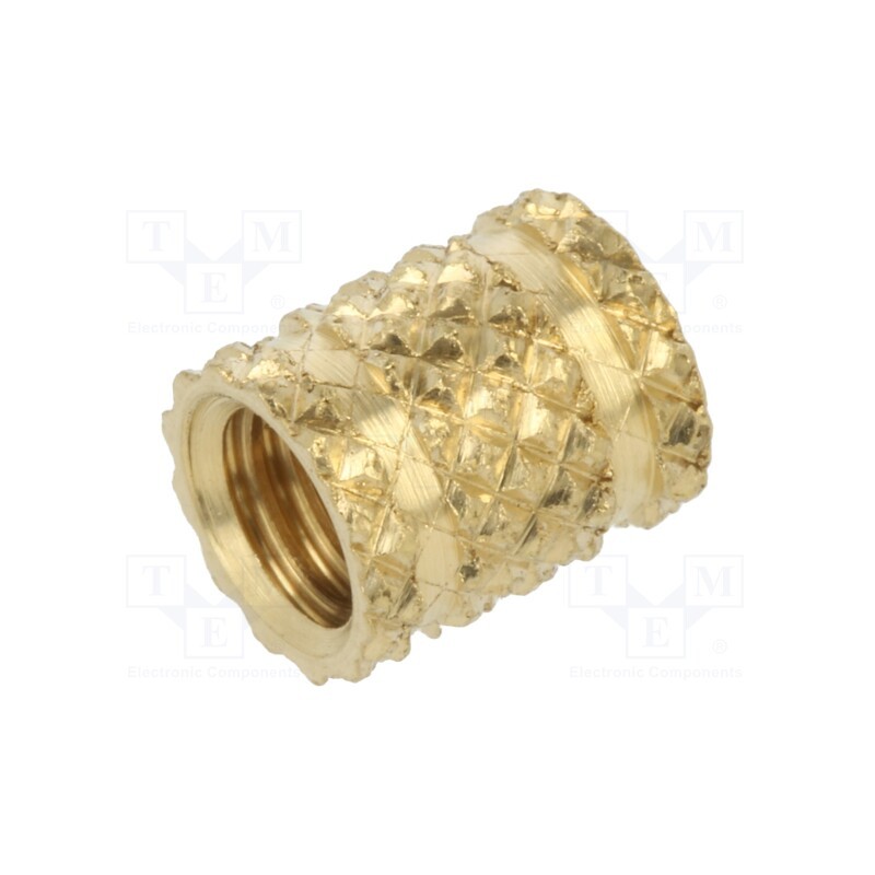 100 pcs x TAPPEX - 117M5 - Threaded insert, brass, M5, BN 37868, L: 7.82mm, HiMOULD®