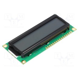 1 pcs x RAYSTAR OPTRONICS - RC1602B2-GHW-CSX - Display: LCD, alphanumeric, STN Positive, 16x2, gray, 80x36x10mm