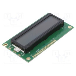 1 pcs x POWERTIP - NPC1602LRS-FWA-H - Display: LCD, alphanumeric, STN Positive, 16x2, 84x44x13.2mm, LED