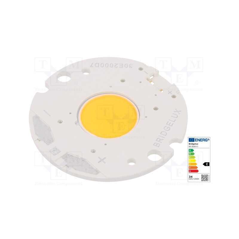 1 pcs x BRIDGELUX - BXRC-30E2000-D-73 - Power LED, COB, 120°, 500mA, P: 15.5W, 2285lm, Ø36.2mm, CRImin: 80