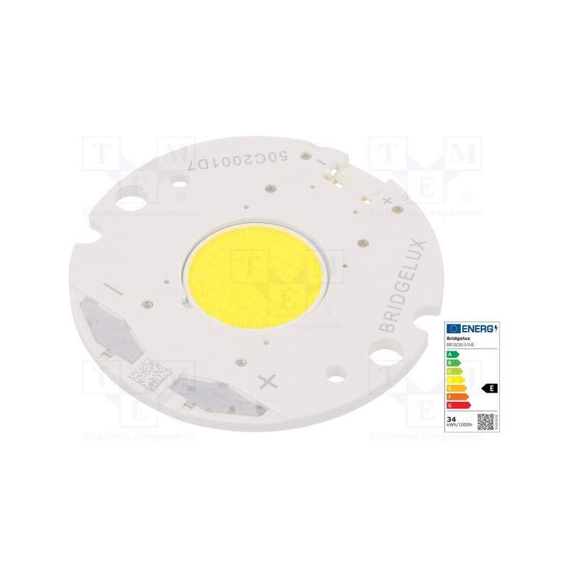 1 pcs x BRIDGELUX - BXRC-50C2001-D-74 - Power LED, COB, 120°, 500mA, P: 15.5W, 2609lm, Ø36.2mm, CRImin: 70