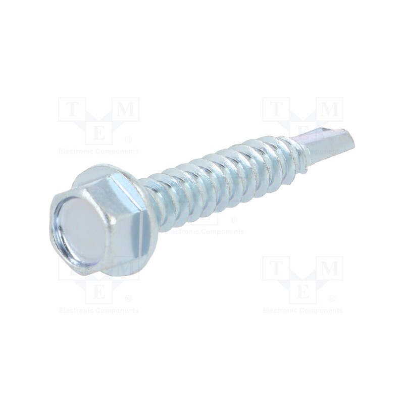 100 pcs x BOSSARD - 1476629 - Screw, for metal, with flange, 5.5x32, Head: hexagonal, 8mm, zinc