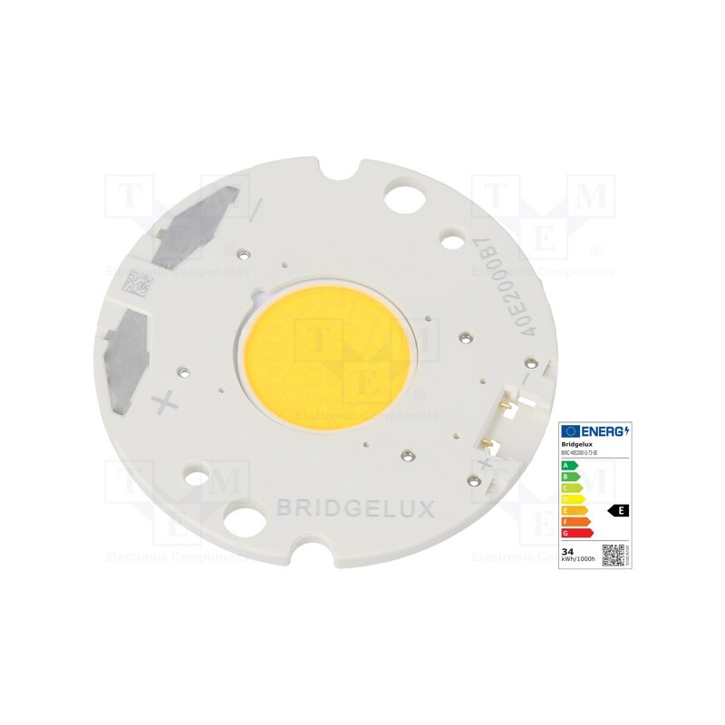 1 pcs x BRIDGELUX - BXRC-40E2000-D-73 - Power LED, COB, 120°, 500mA, P: 15.5W, 2373lm, Ø36.2mm, CRImin: 80