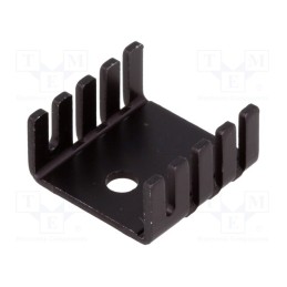 2 pcs x STONECOLD - HS-001 - Heatsink: moulded, TO220, black, L: 19mm, W: 19mm, H: 9.5mm, aluminium