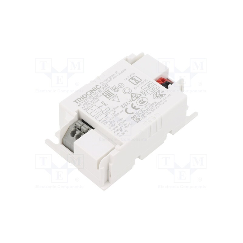 1 pcs x TRIDONIC - LC 10/350/29 FIXC SC SNC2 - Power supply: switched-mode, LED, 10W, 17÷29VDC, 350mA, 198÷264VAC