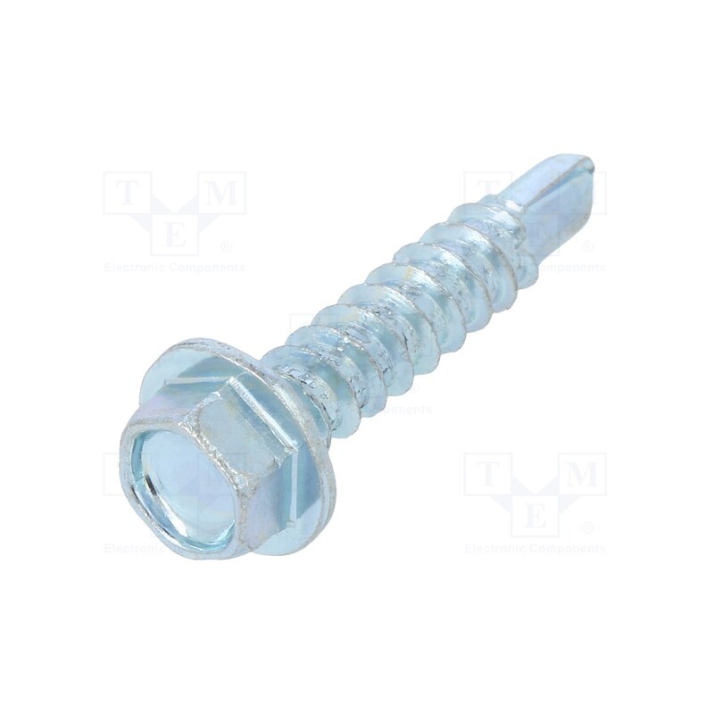 100 pcs x BOSSARD - 1476580 - Screw, for metal, with flange, 3.9x19, Head: hexagonal, 5.5mm, zinc