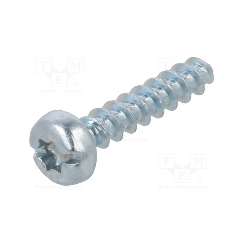 100 pcs x BOSSARD - 3148575 - Screw, for plastic, 2.5x12, Head: cheese head, slotted,Torx®, zinc