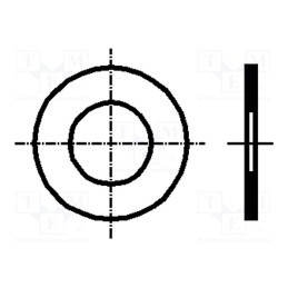 100 pcs x BOSSARD - 1225537 - Washer, round, M8, D14mm, h0.2mm, steel, Plating: plain oiled