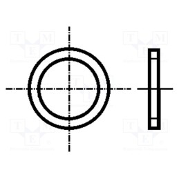 100 pcs x BOSSARD - 1271407 - Washer, round, M12, D16mm, h2mm, steel, Plating: zinc, BN 739