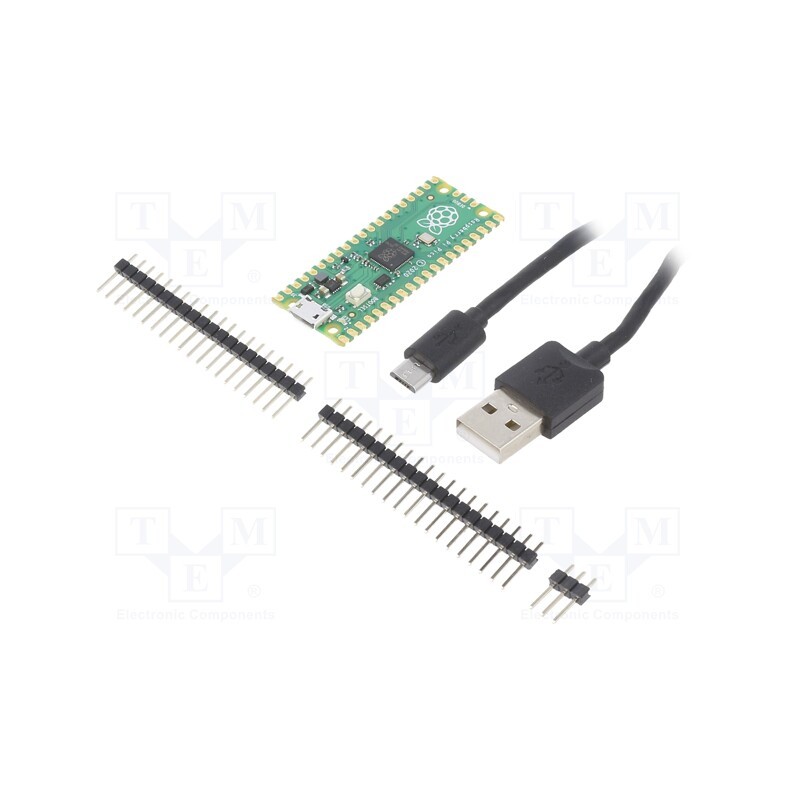 1 pcs x RASPBERRY PI - RASPBERRY PI PICO KIT - Dev.kit: Raspberry, USB B micro, 264kBSRAM,2048kBFLASH