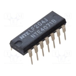 1 pcs x NTE Electronics - NTE4071B - IC: digital, OR, Ch: 4, IN: 2, CMOS, THT, DIP14, 3÷18VDC, -55÷125°C