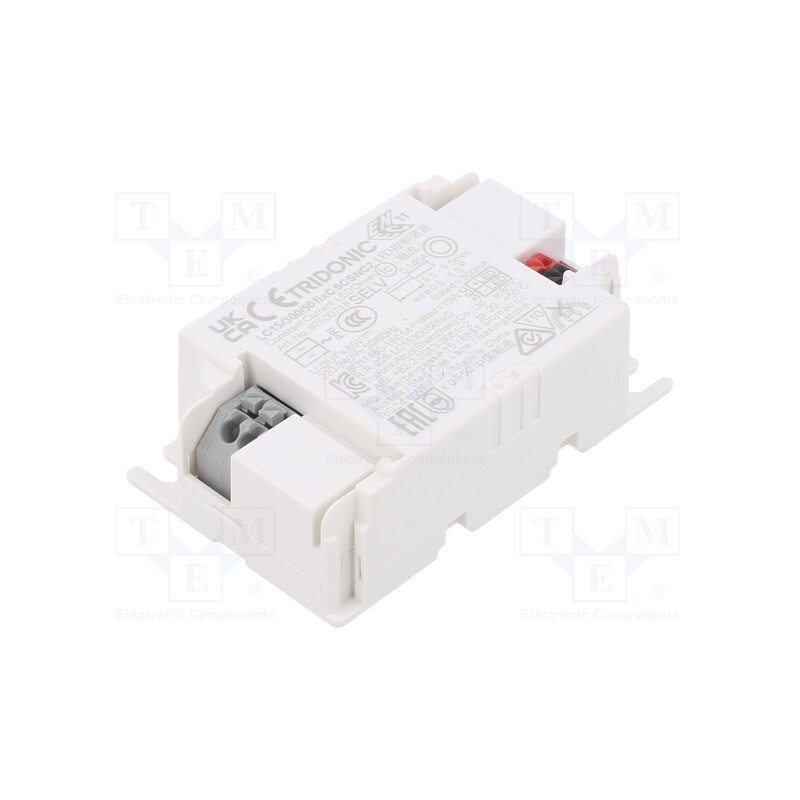 1 pcs x TRIDONIC - LC 15/300/50 FIXC SC SNC2 - Power supply: switched-mode, LED, 15W, 28÷50VDC, 300mA, 198÷264VAC