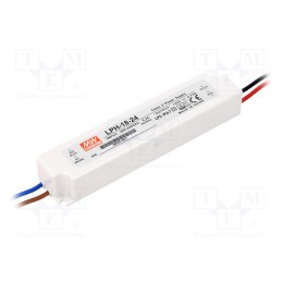 1 pcs x MEAN WELL - LPH-18-24 - Power supply: switched-mode, LED, 18W, 24VDC, 0.75A, 180÷264VAC
