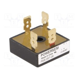 1 pcs x POWERSEM - PSB 25T/08 - Bridge rectifier: single-phase, Urmax: 800V, If: 21A, Ifsm: 360A