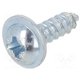 100 pcs x BOSSARD - 2099845 - Screw, with flange, 2.9x9.5, Head: button, Pozidriv, PZ1, steel