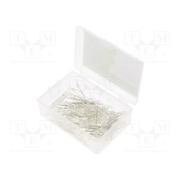 1 set x OPTOSUPPLY - OKLEDT3100M3 - Kit: LED, THT, 3mm, 100pcs, white warm, 2.7÷3.4V, plastic box, 20mA