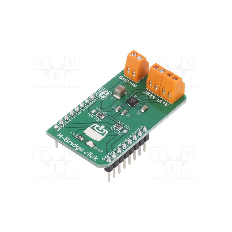 1 pcs x MIKROE - H-BRIDGE CLICK - Click board, motor driver,H bridge, GPIO, MC34933, 3.3VDC,5VDC