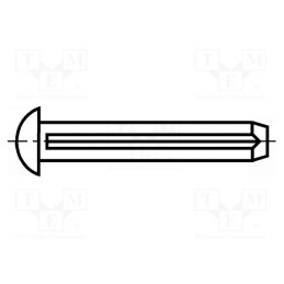 100 pcs x BOSSARD - 1258923 - Rivet pin, BN 688, L.rivet: 4mm, Rivet diam: 2mm